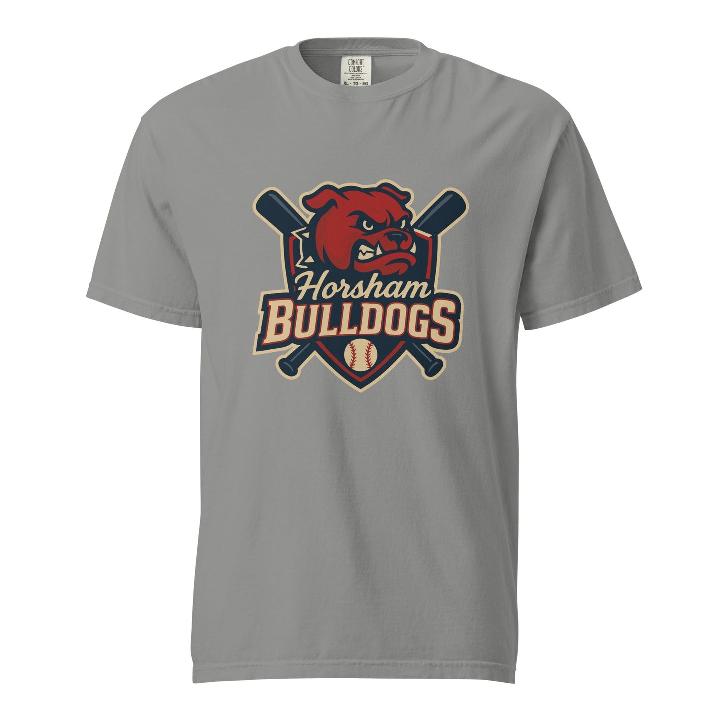 Signature | Comfort Colors T-Shirt | Horsham Travel Baseball | Bulldogs Logo