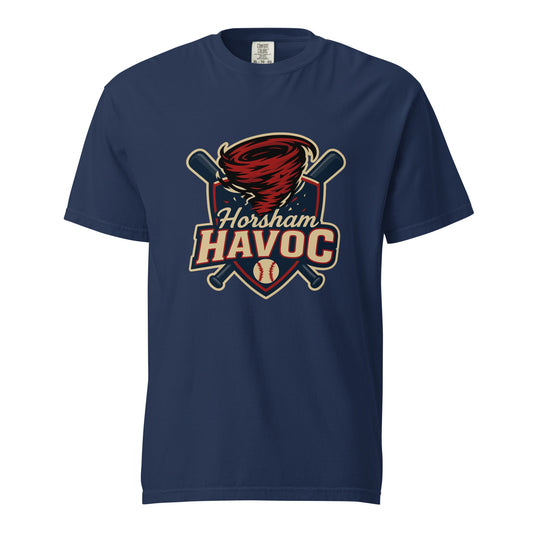 Signature | Comfort Colors T-Shirt | Horsham Travel Baseball | Havoc Logo