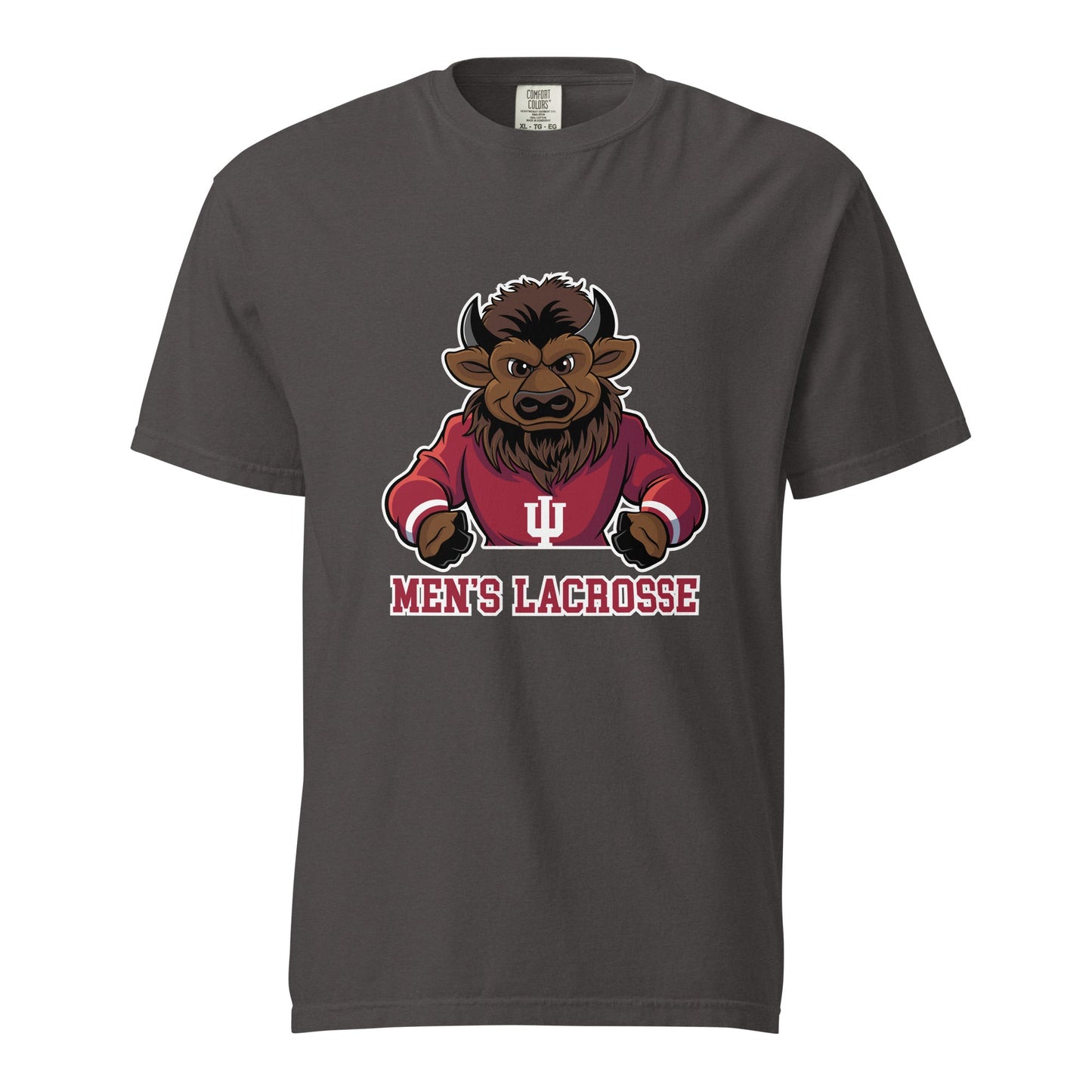 Signature | Comfort Colors T-Shirt | Indiana University Lacrosse | Mascot Logo