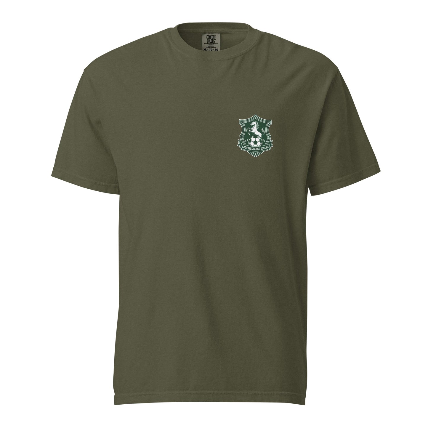 Signature | Comfort Colors T-Shirt | JFK Memorial Lady Mustang Soccer | Pocket Logo