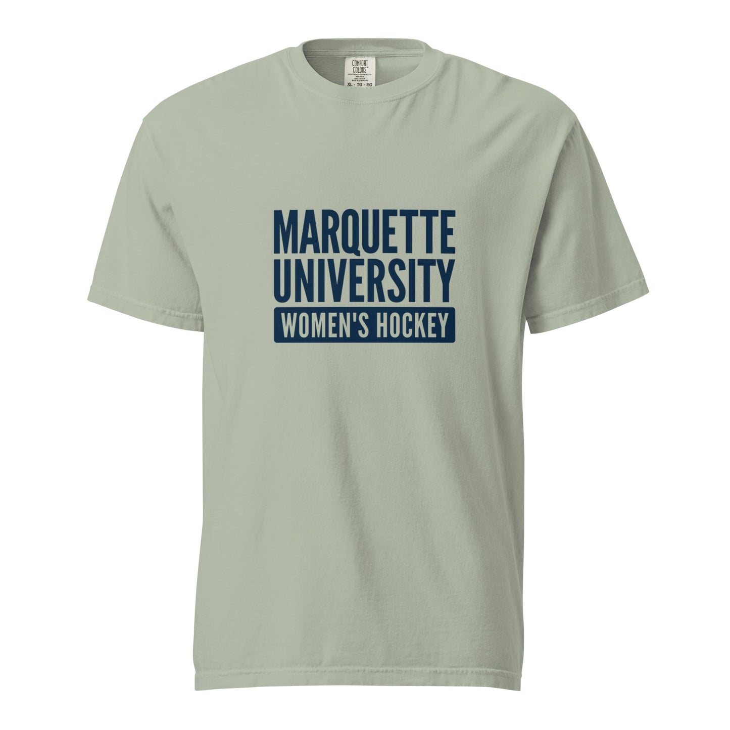 Signature | Comfort Colors T-Shirt | Marquette University Women's Hockey | Modern Script Logo