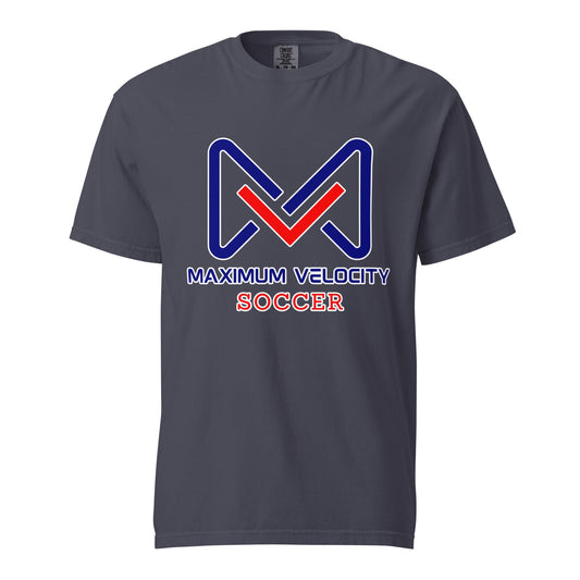 Signature | Comfort Colors T-Shirt | Maximum Velocity Youth Sports | Crest Logo