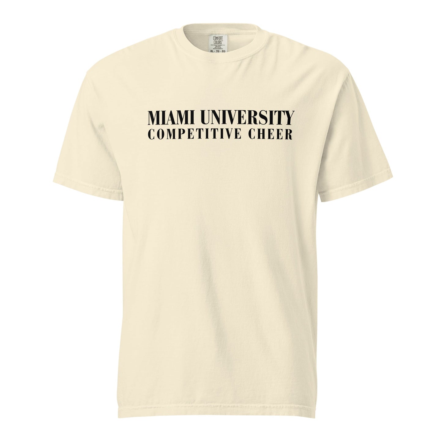Signature | Comfort Colors T-Shirt | Miami University Competitive Cheer Team | Alt Logo