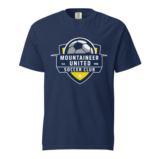 Signature | Comfort Colors T-Shirt | Mountaineer United Soccer Club | Alpine Crest Logo