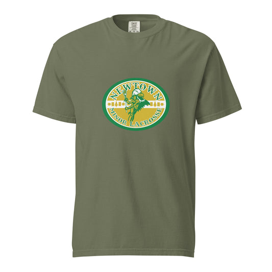 Signature | Comfort Colors T-Shirt | Newtown Minor Lacrosse | Emblem Logo