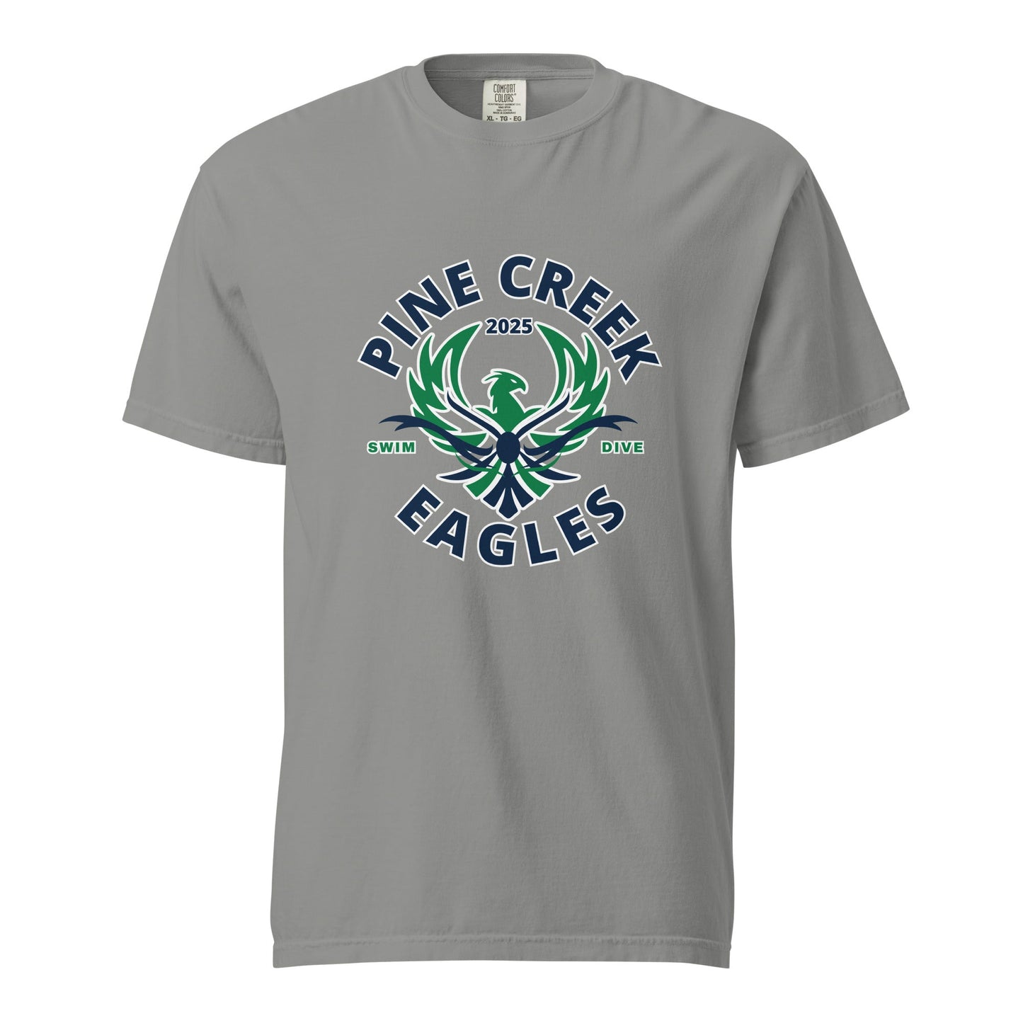 Signature | Comfort Colors T-Shirt | PINE CREEK SWIM & DIVE | Swim & Dive Logo