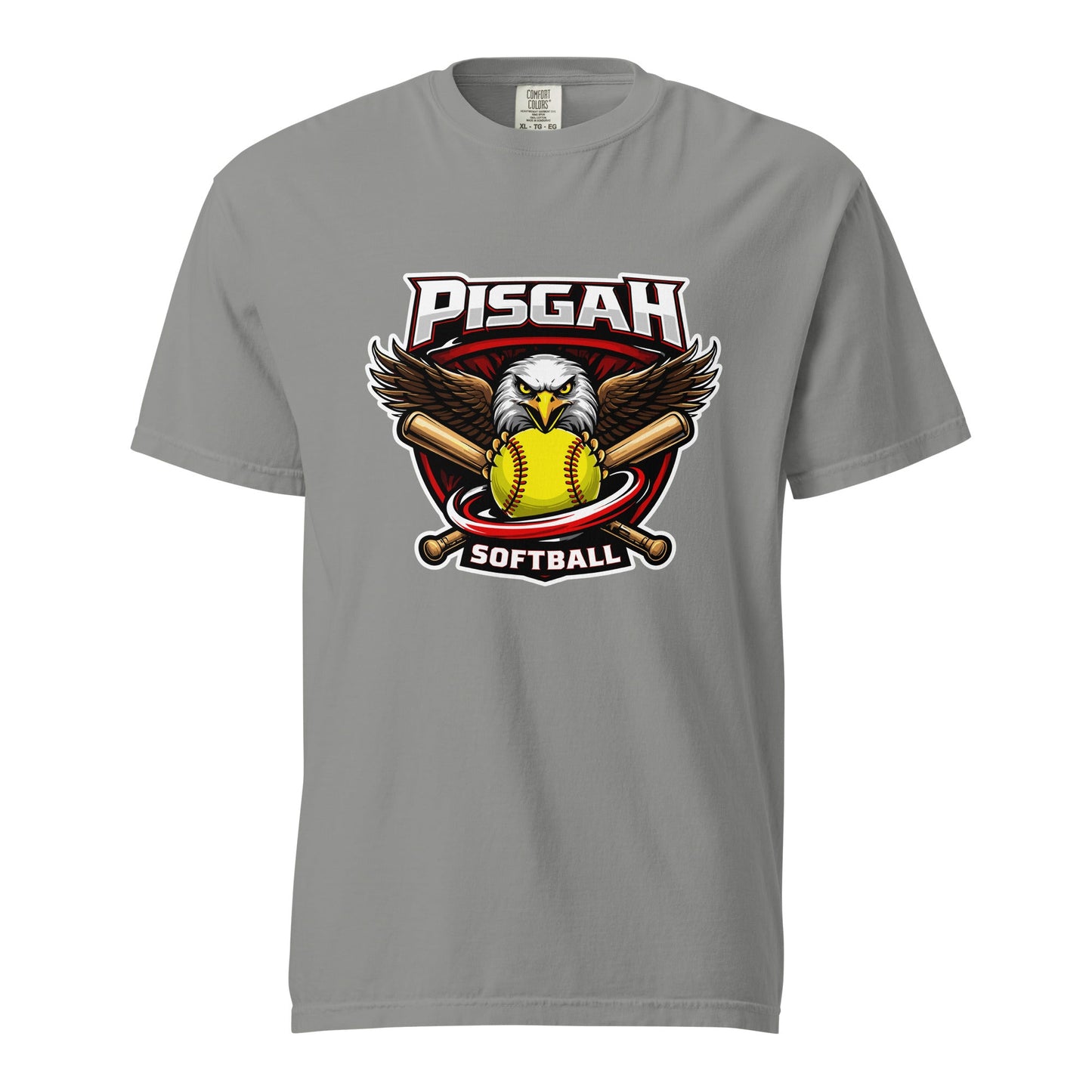 Signature | Comfort Colors T-Shirt | Pisgah Rec League | Eagle Softball Logo