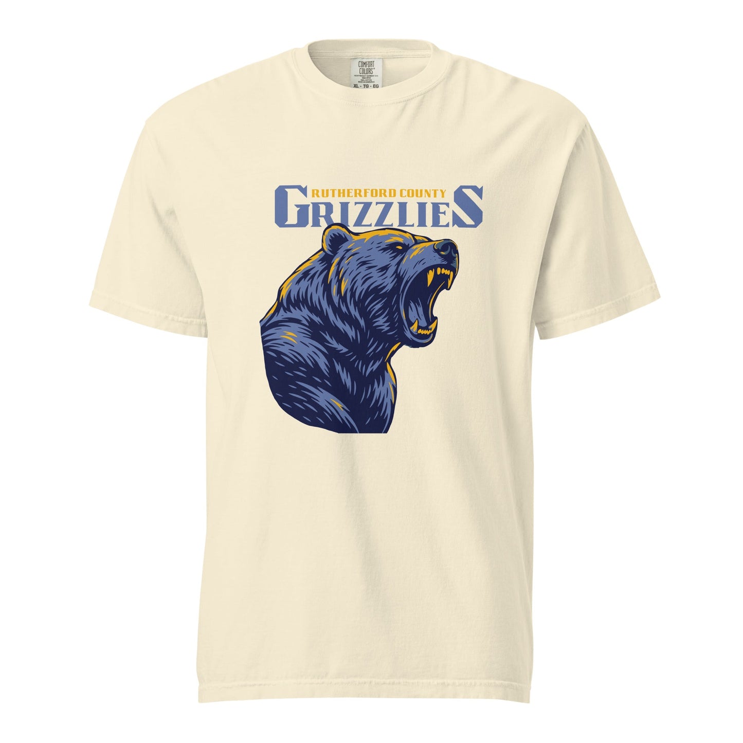 Signature | Comfort Colors T-Shirt | Rutherford County Grizzlies Football | Big Grizzlies Logo
