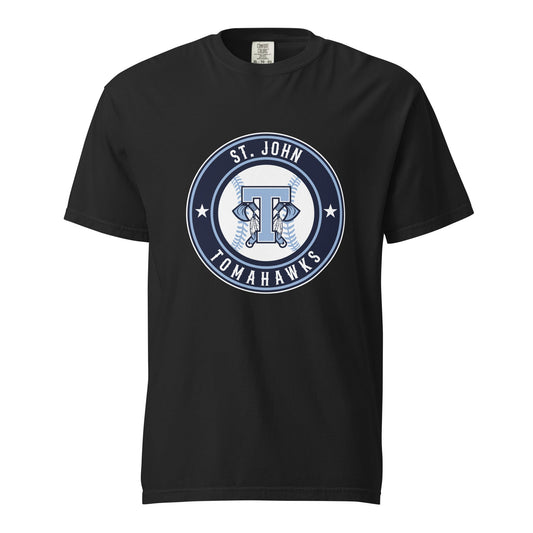 Signature | Comfort Colors T-Shirt | Saint John Tomahawks | Badge Logo