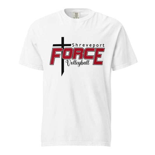 Signature | Comfort Colors T-Shirt | Shreveport Force Volleyball | Crest Logo