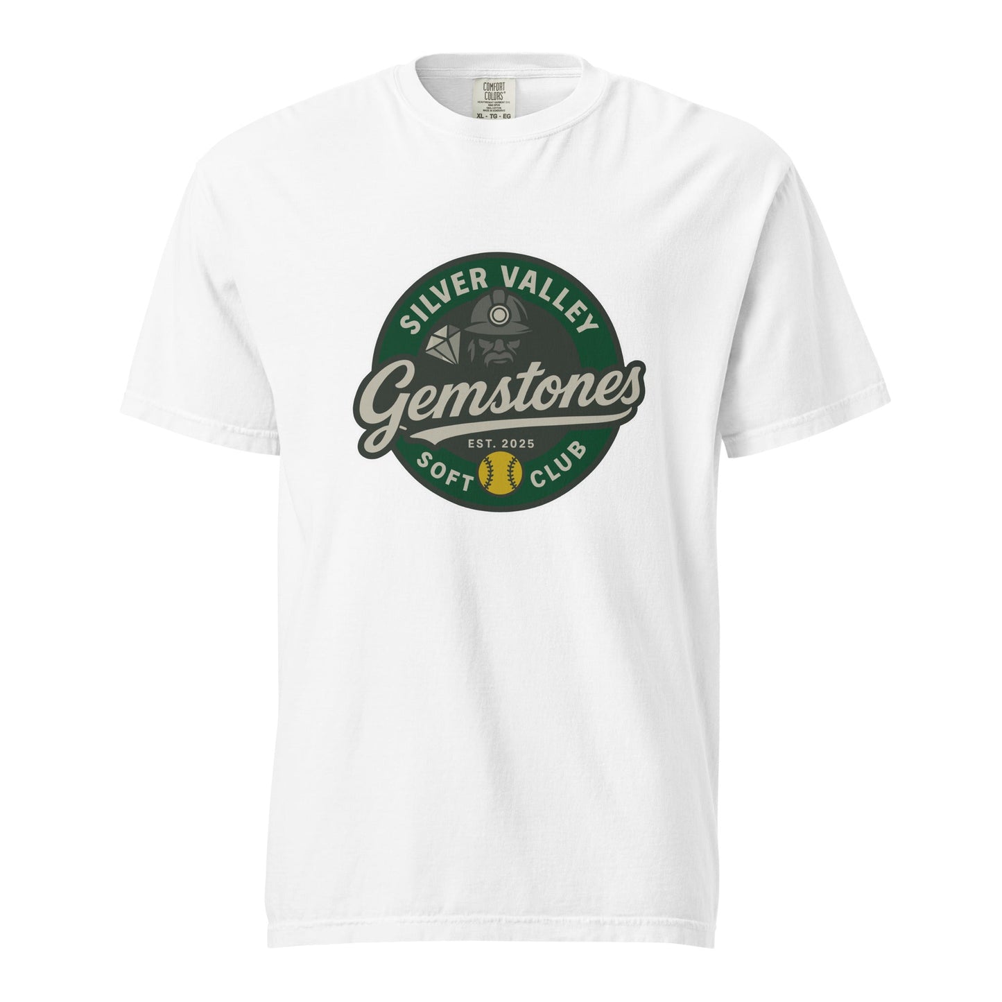 Signature | Comfort Colors T-Shirt | Silver Valley Gemstones | Badge Logo