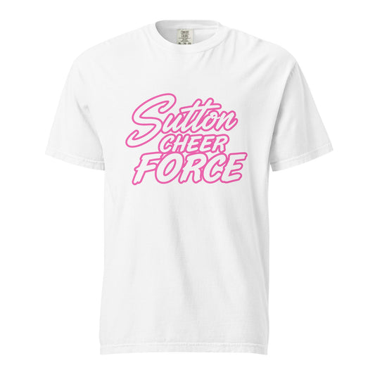Signature | Comfort Colors T-Shirt | Sutton Cheer Force | Script Logo