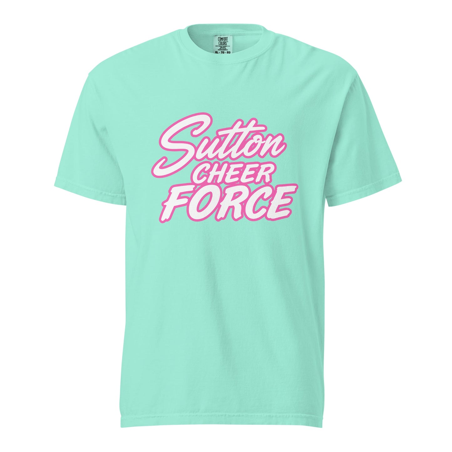 Signature | Comfort Colors T-Shirt | Sutton Cheer Force | Script Logo
