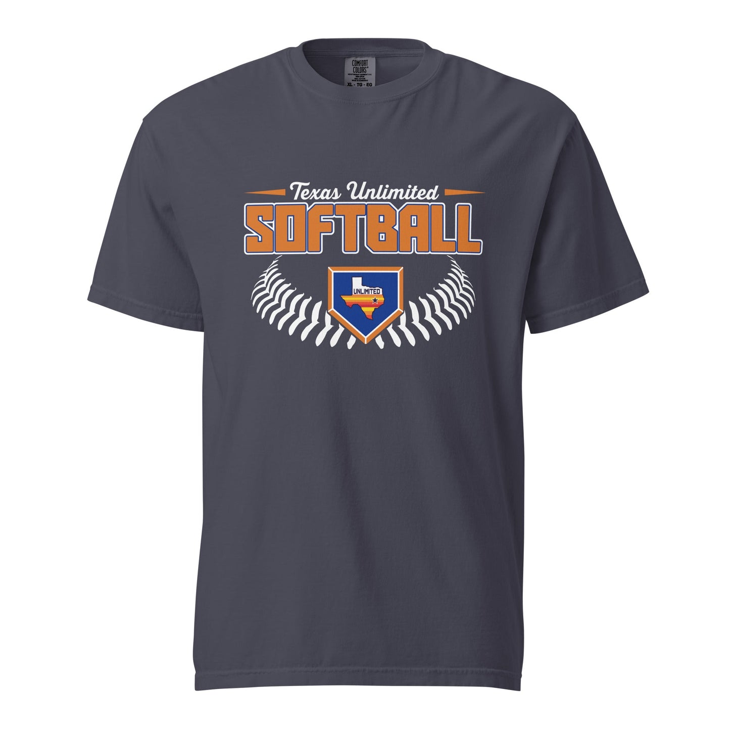 Signature | Comfort Colors T-Shirt | Texas Unlimited | Softball Logo