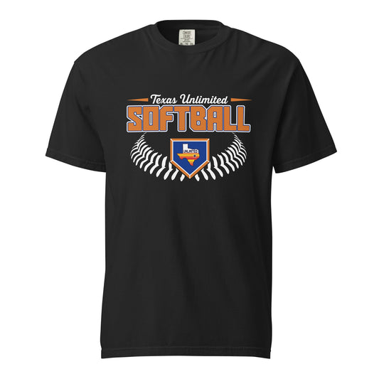 Signature | Comfort Colors T-Shirt | Texas Unlimited | Softball Logo