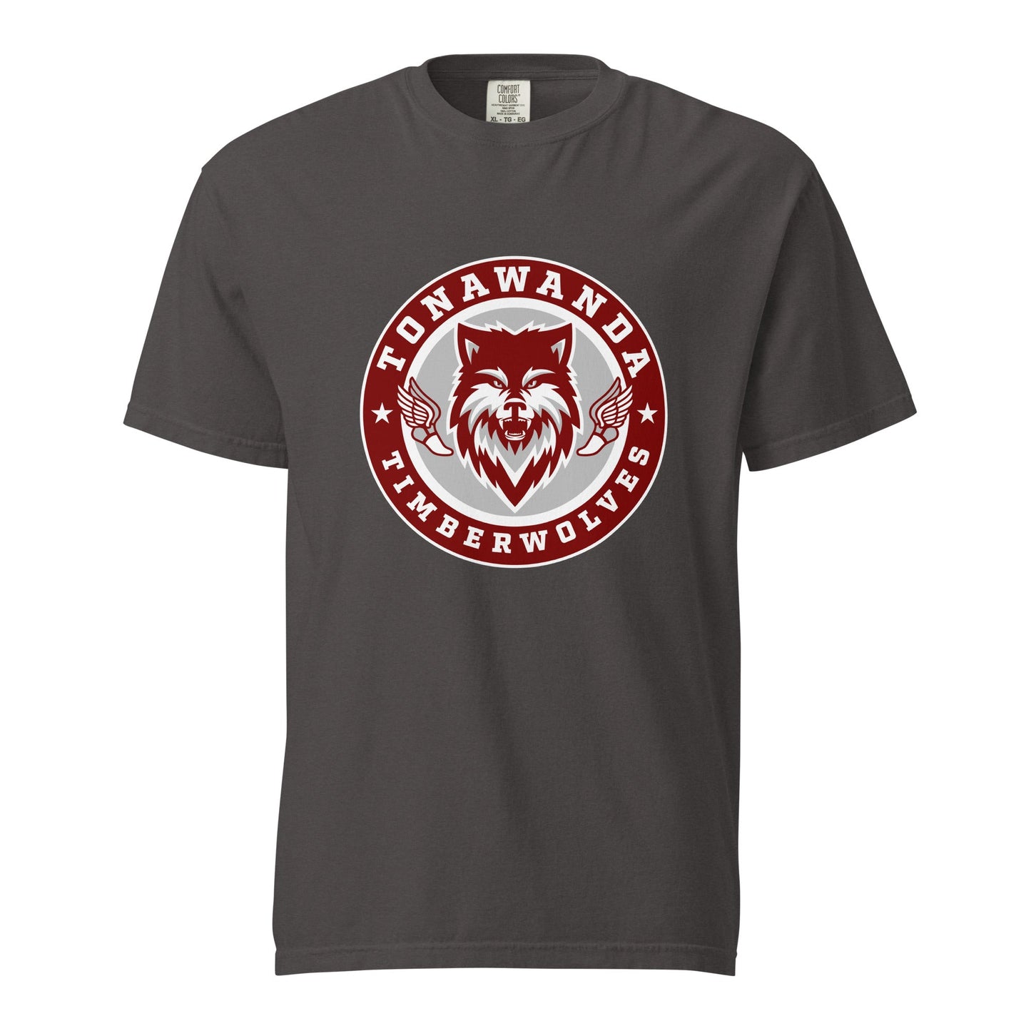 Signature | Comfort Colors T-Shirt | Tonawanda High School Track and Field | Mascot Badge Logo