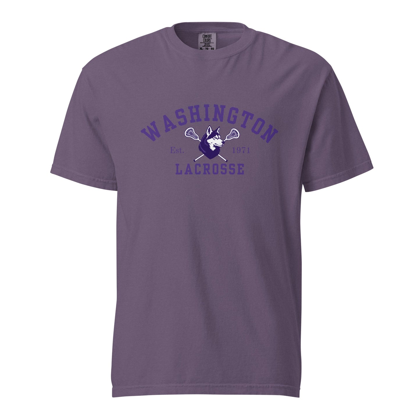 Signature | Comfort Colors T-Shirt | UW Women's Club Lacrosse | Washington Lacrosse Logo