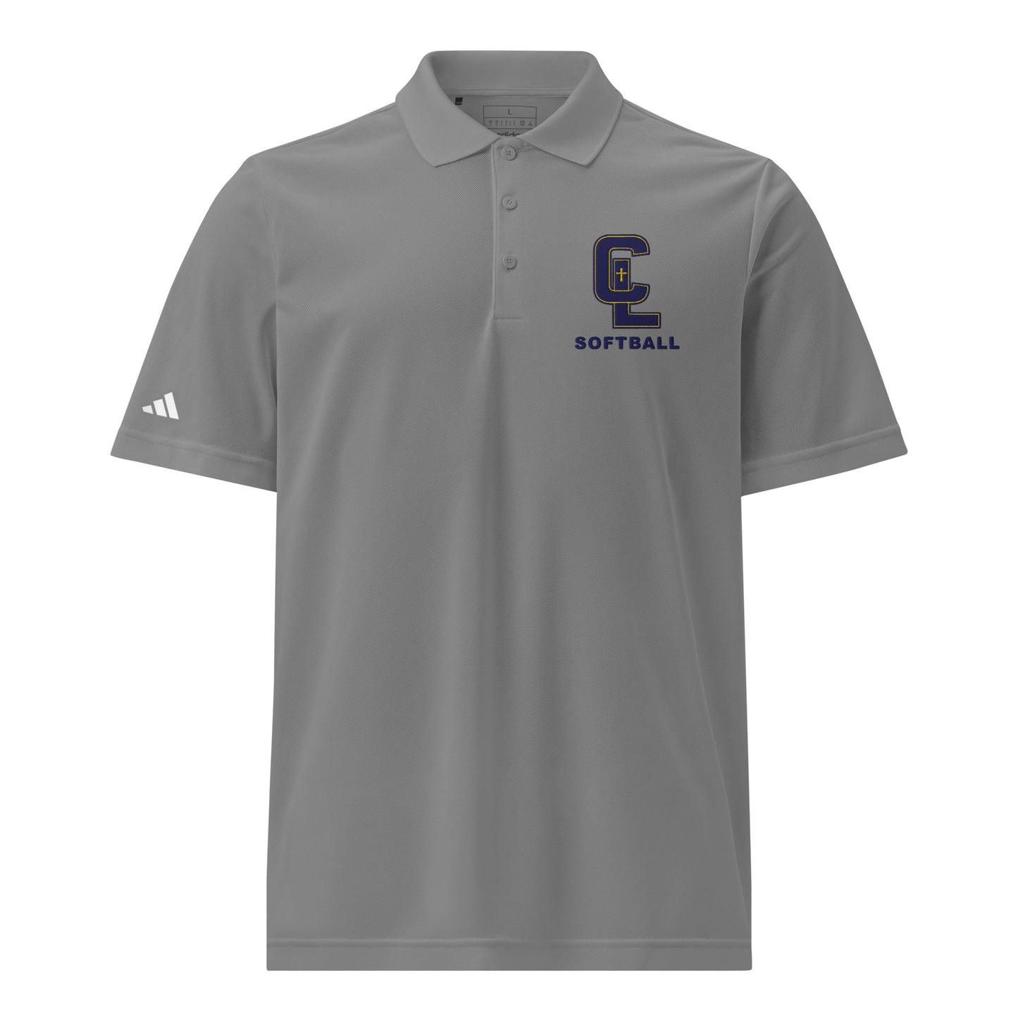 Signature | Embroidered Adidas Sport Polo | Crean Lutheran Softball | Navy CL Softball Logo