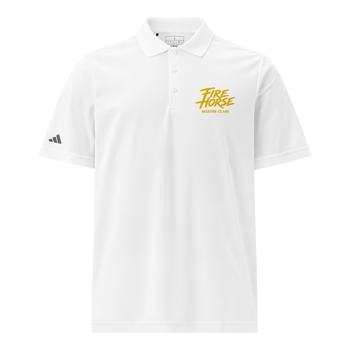 Signature | Embroidered Adidas Sport Polo | Fire Horse Masters | Script Logo