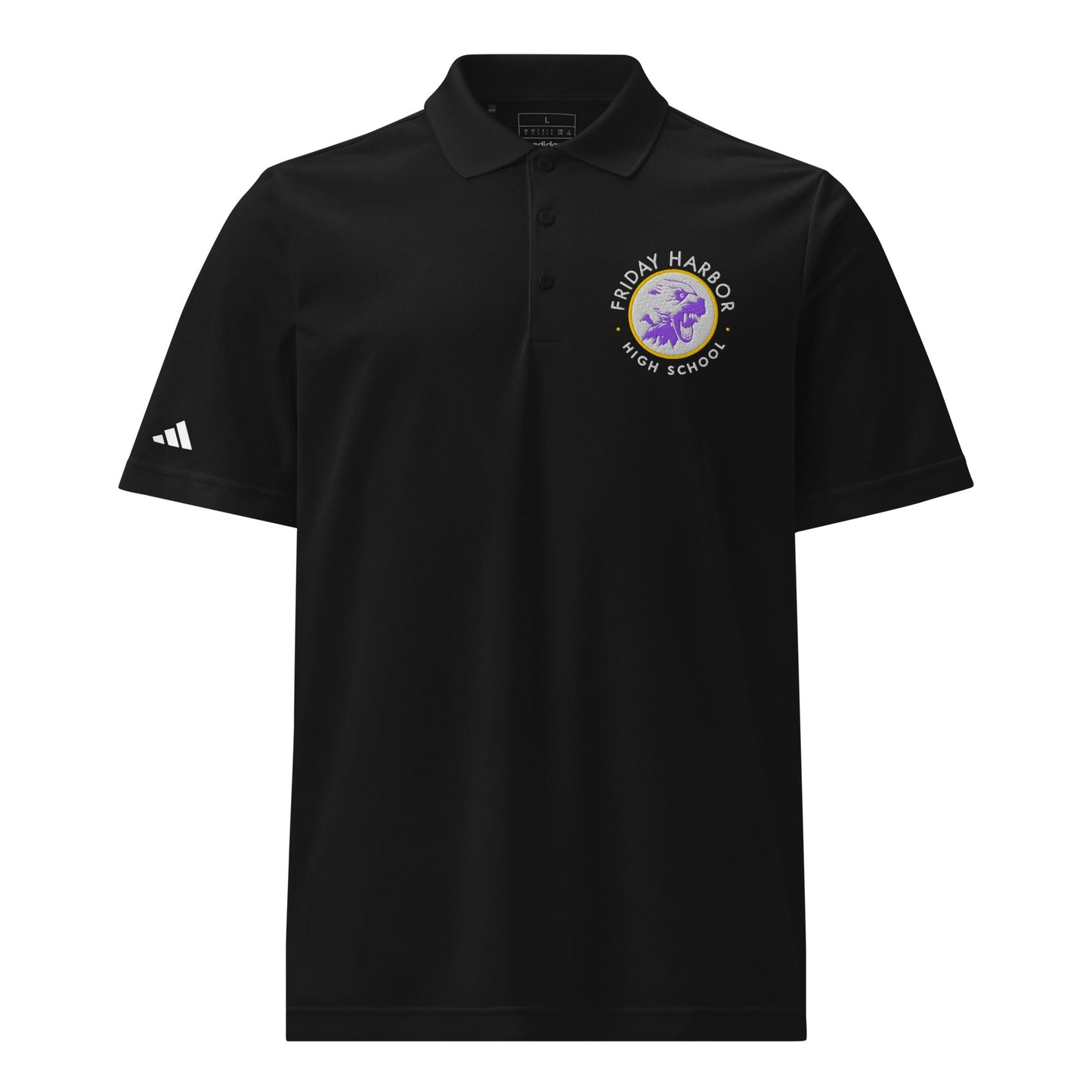 Signature | Embroidered Adidas Sport Polo | Friday Harbor Girls Basketball | Alt Logo
