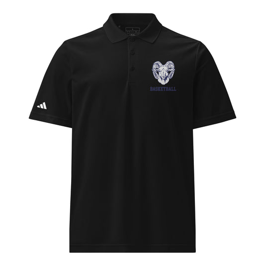 Signature | Embroidered Adidas Sport Polo | Rensselaer Rams | Basketball Logo