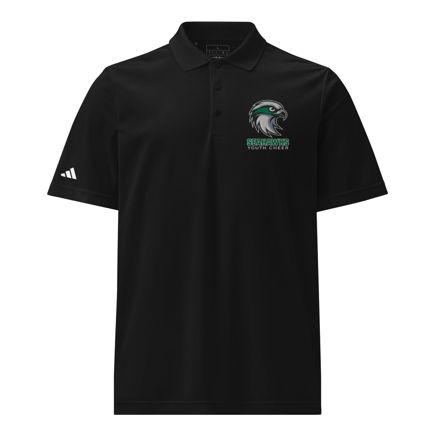Signature | Embroidered Adidas Sport Polo | Seahawks Youth Cheer | Alt Script Logo