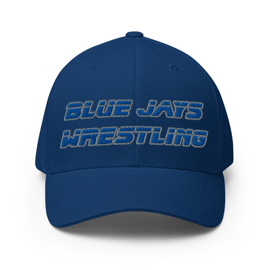 Signature | Flexfit Baseball Cap | Middlesex Bluejays Wrestling | Retro Wrestling Logo