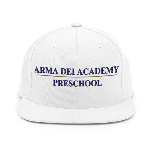 Snapback Hat | Arma Dei Academy Preschool | Script Logo