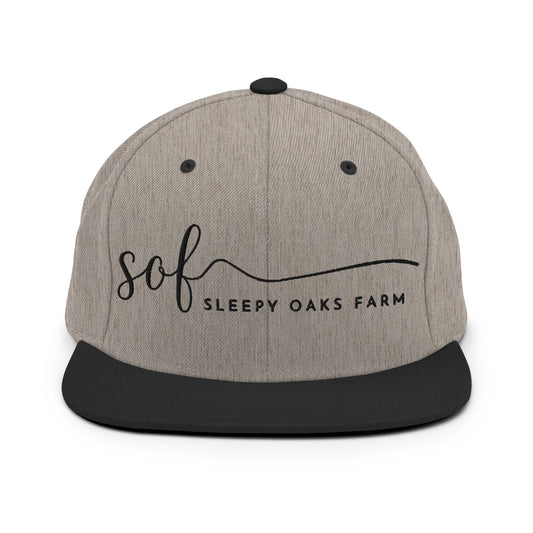 Snapback Hat | Sleepy Oaks Farm | Script Logo