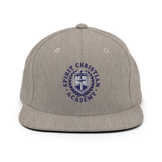 Snapback Hat | Spirit Christian Academy | Navy Script Logo