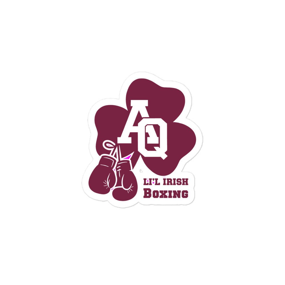 Stickers | Aquinas Li’l Irish Boxing | AQ Shamrock Logo