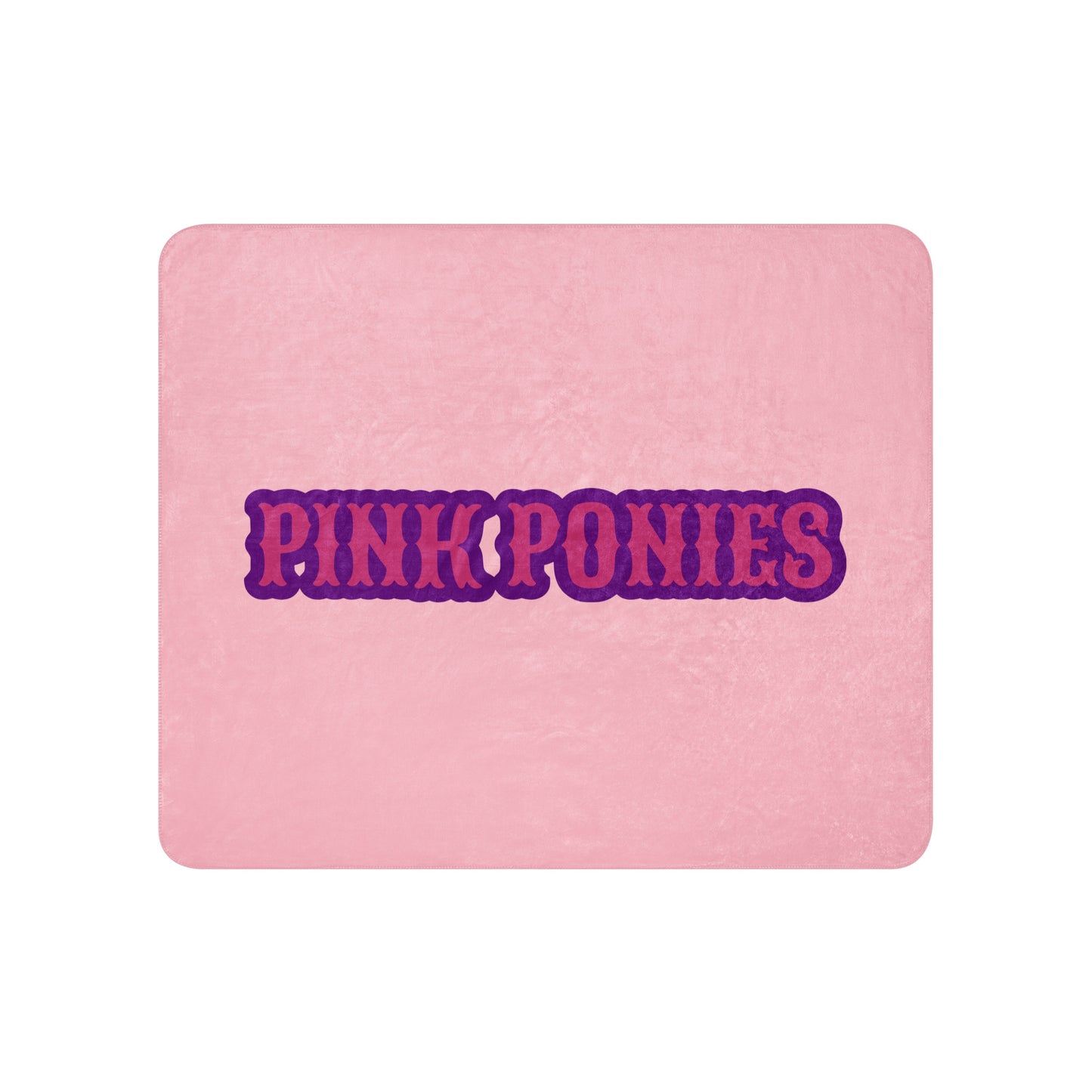 Sherpa Blanket | Pink Pony Athletic Club | Script Logo