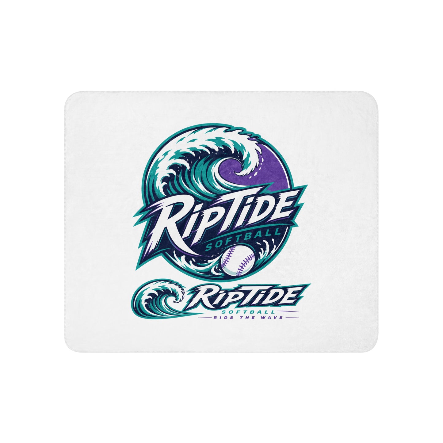 Sherpa Blanket | RipTide Softball | Crest Logo