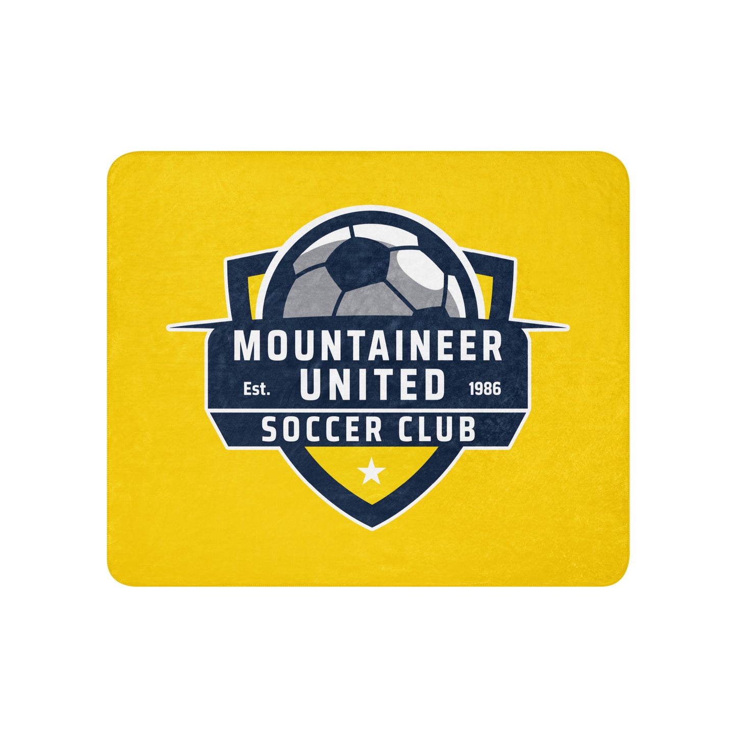 Sherpa Blanket | Mountaineer United Soccer Club | Alpine Crest Logo