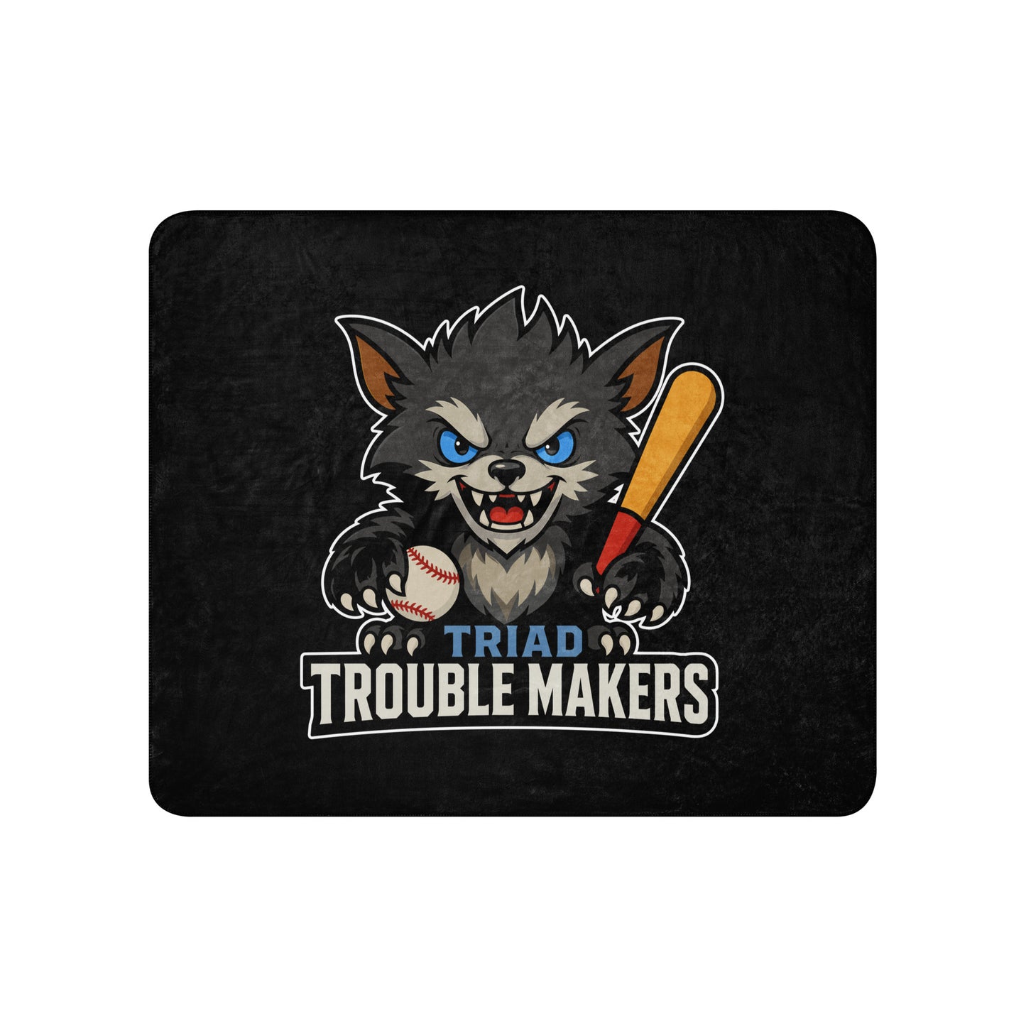 Sherpa Blanket | Triad Troublemakers | Mascot Logo