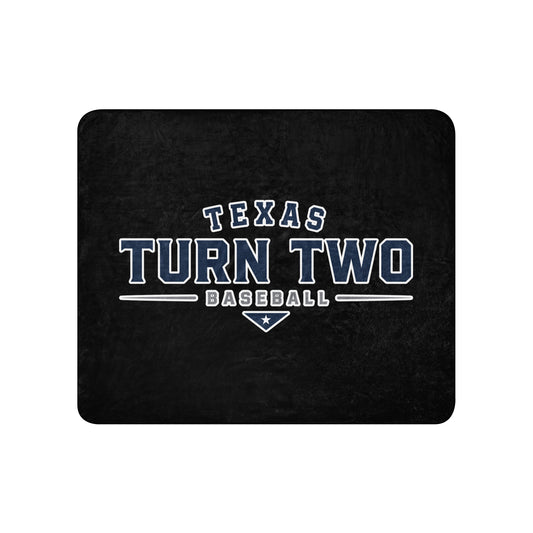 Sherpa Blanket | Texas Turn Two Baseball | Modern Script Logo