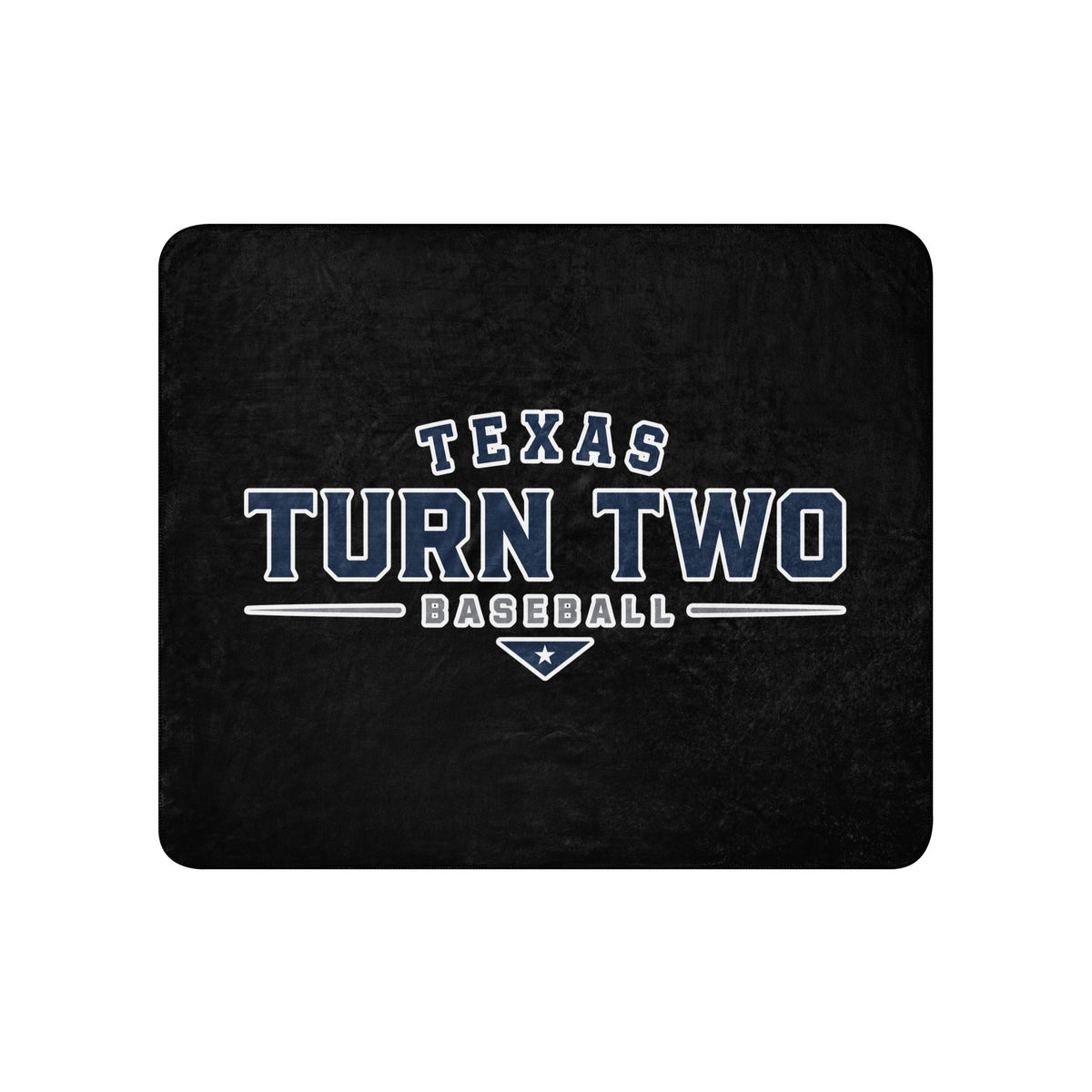 Sherpa Blanket | Texas Turn Two Baseball | Modern Script Logo