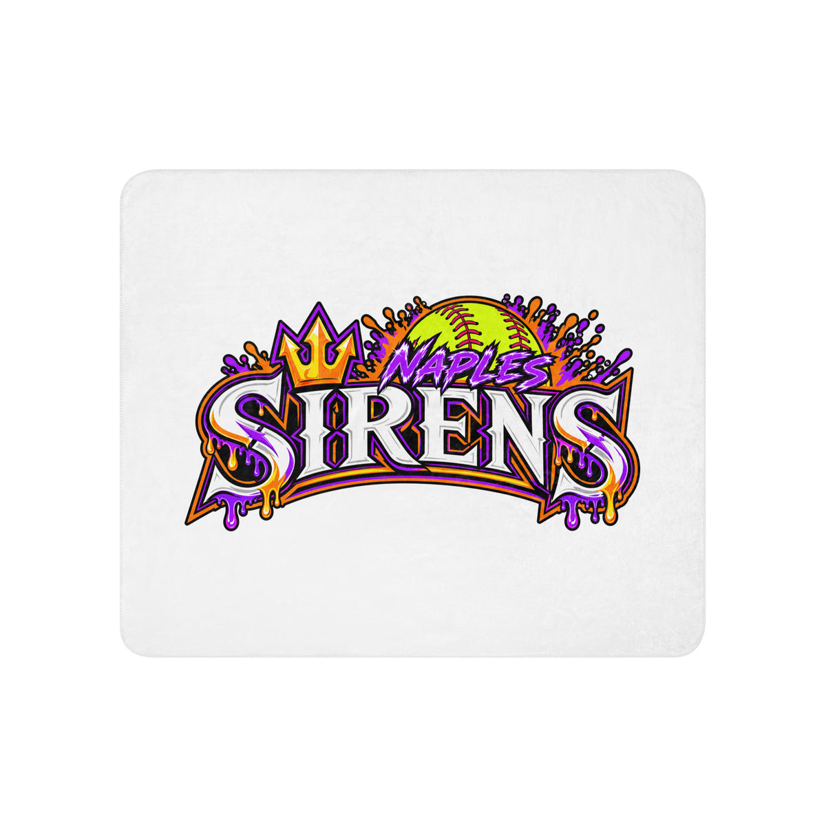 Sherpa Blanket | Naples Sirens | Emblem Logo