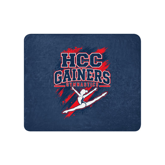 Sherpa Blanket | HCC Gymnastics | Crest Logo