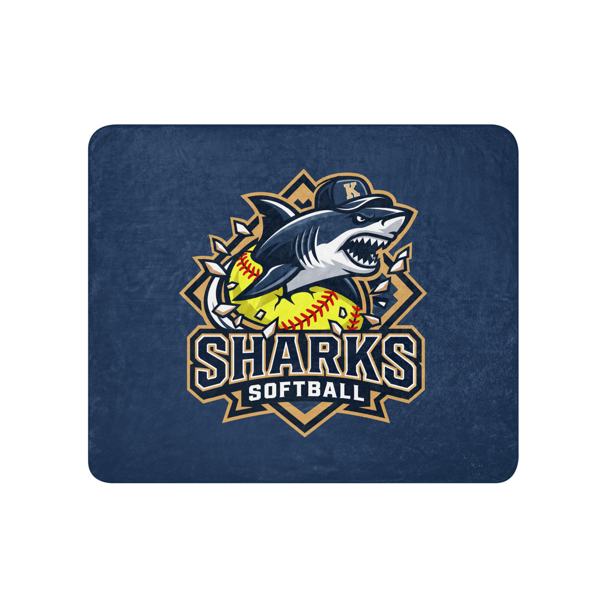 Sherpa Blanket | Sharks Diamond Sports | Crest Logo