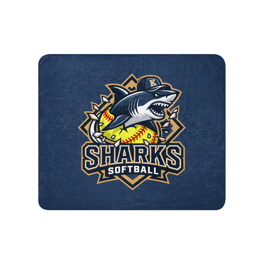 Sherpa Blanket | Sharks Diamond Sports | Crest Logo