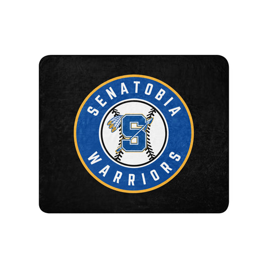 Sherpa Blanket | Senatobia Warriors Baseball | Badge Logo