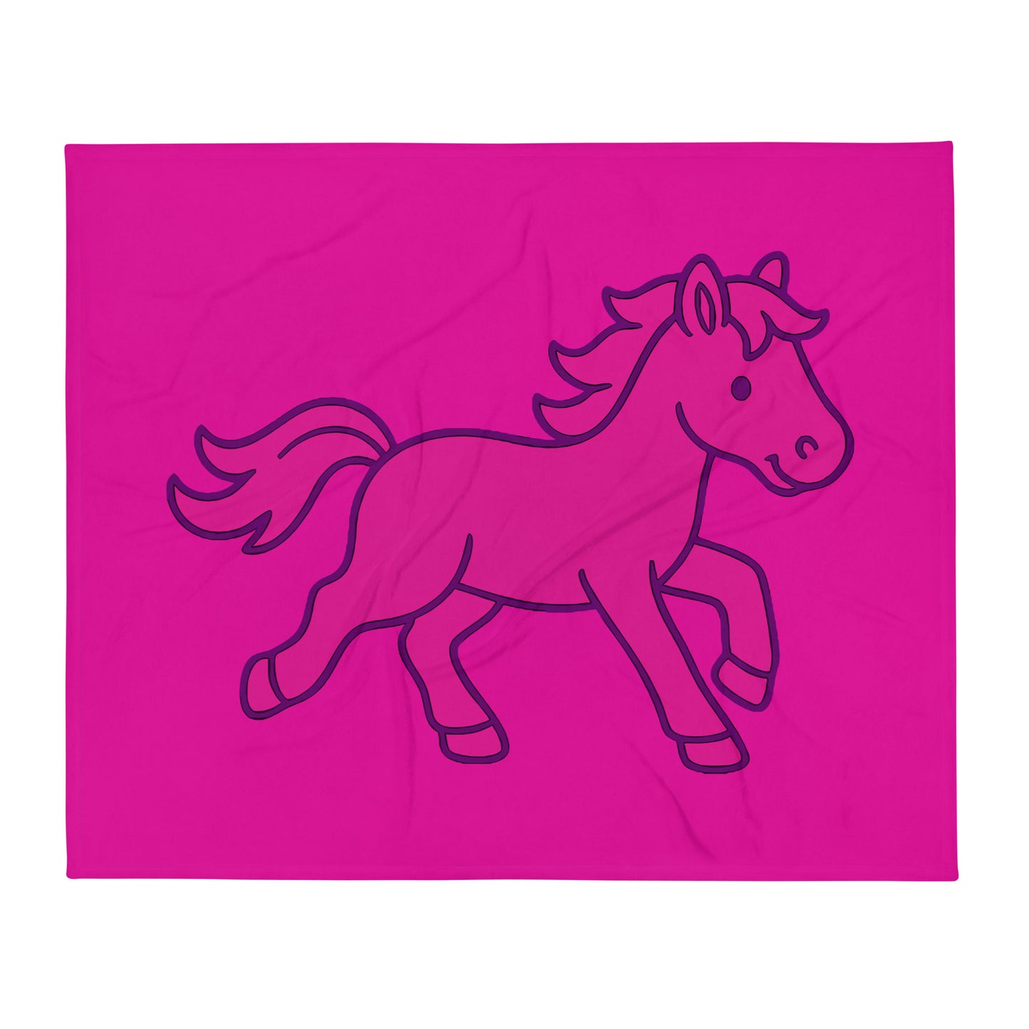 Throw Blanket | Pink Pony Athletic Club | Mascot Logo