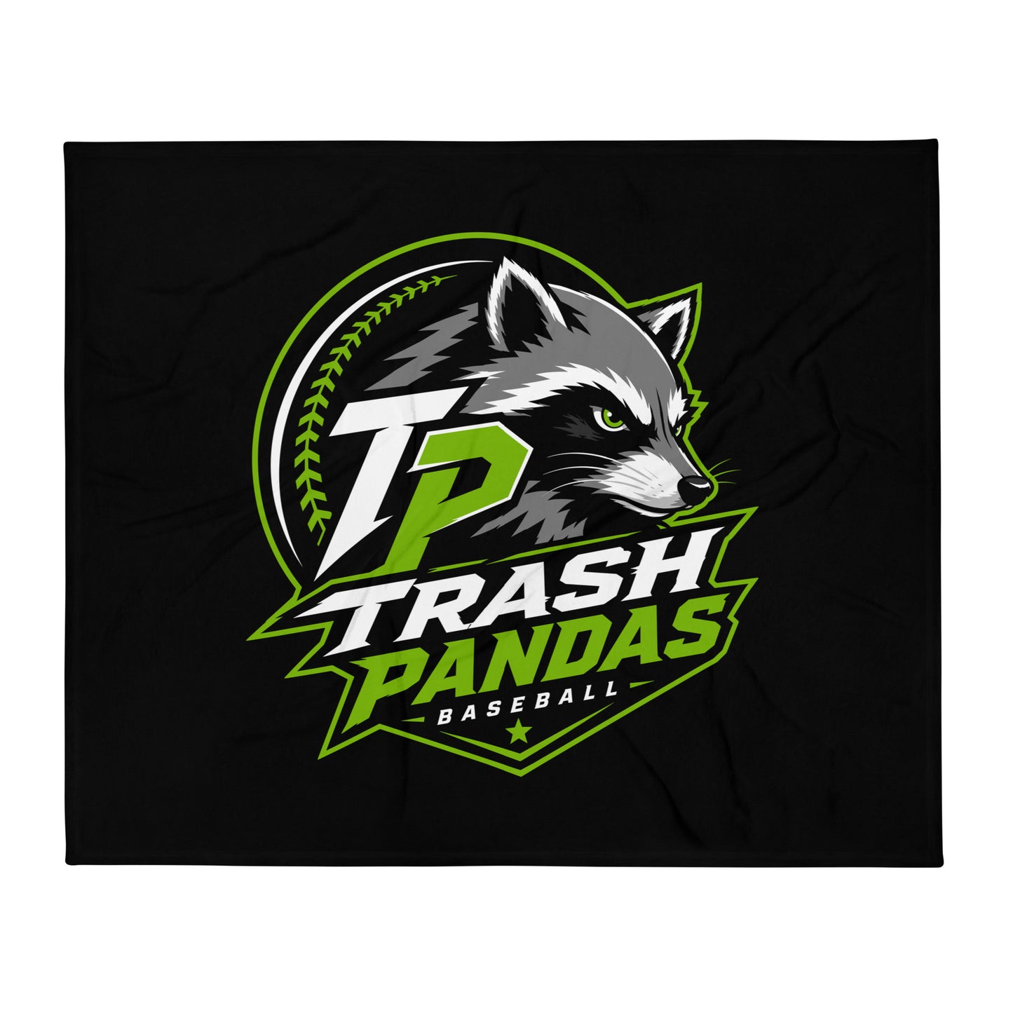 Throw Blanket | Trash Pandas Baseball Organization | Crest Logo