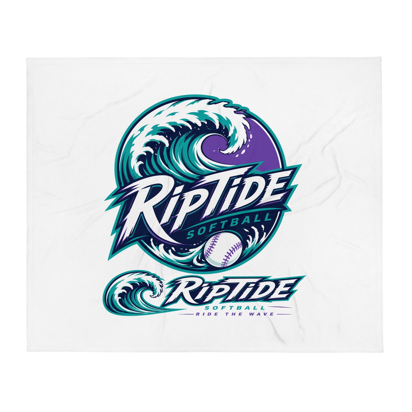 Throw Blanket | RipTide Softball | Crest Logo