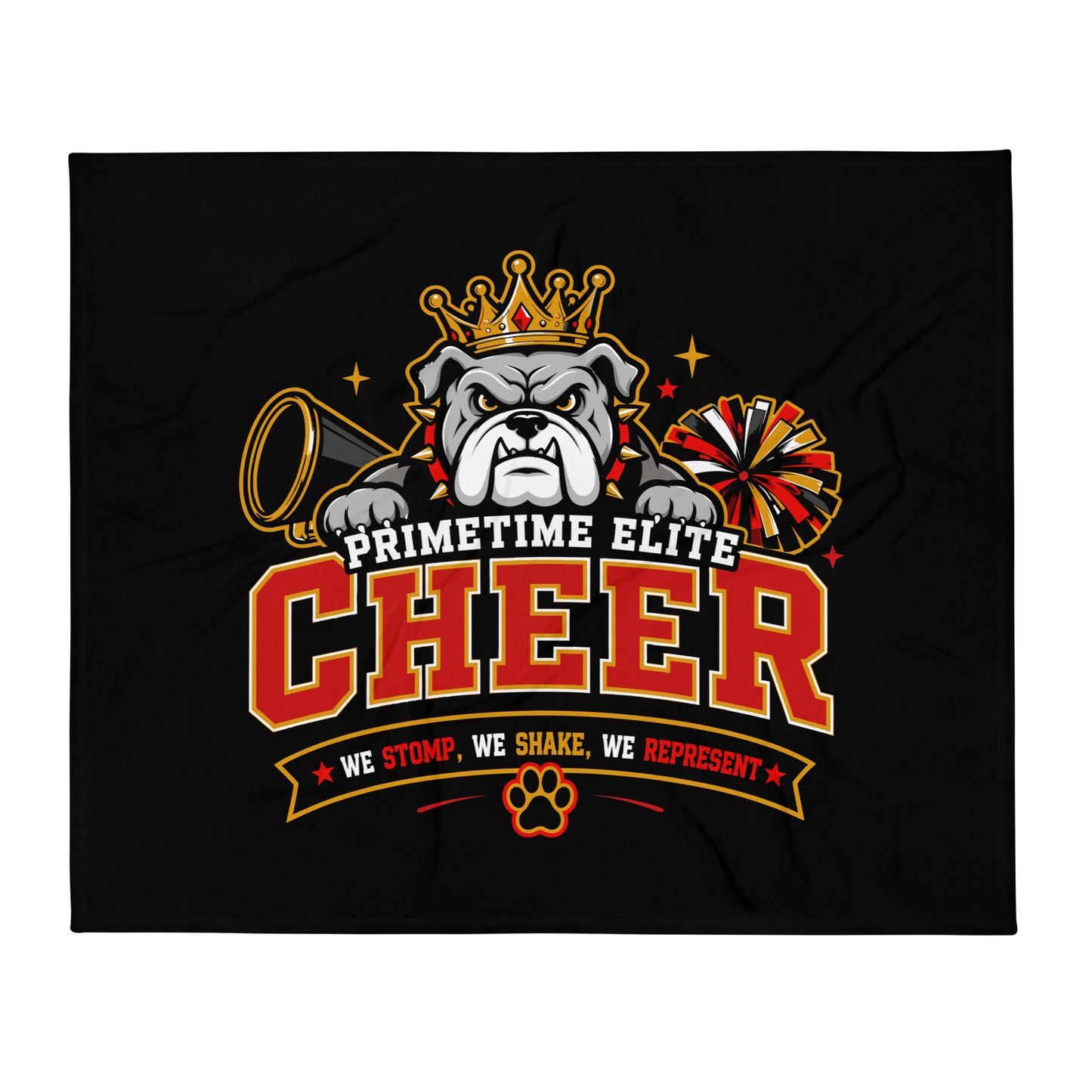 Throw Blanket | PTE Bulldog Cheer | Crest Logo