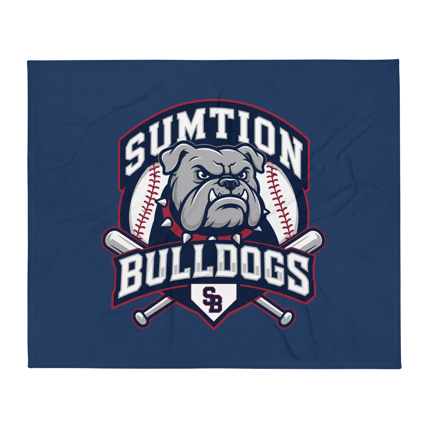 Throw Blanket | Sumtion bulldogs | Emblem Logo