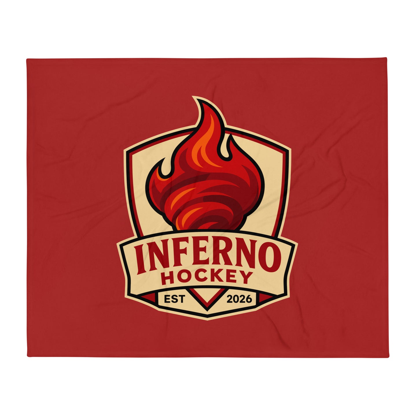 Throw Blanket | Inferno Hockey | Crest Logo