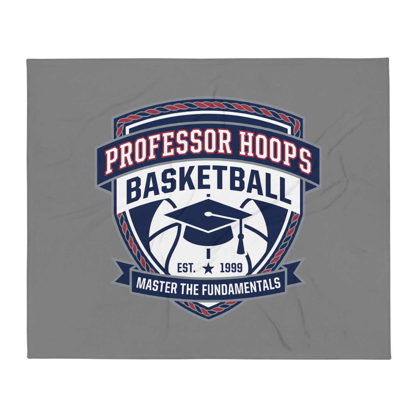 Throw Blanket | Professor Hoops Basketball | Crest Logo