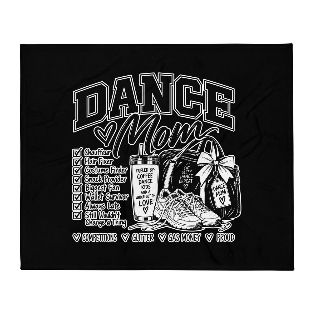Throw Blanket | Dance Life | Mom Crest Logo
